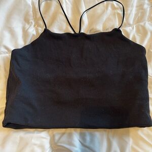 **2 FOR $15 FREE SHIPPING***Nike Yoga black fitted top with bra shelf.